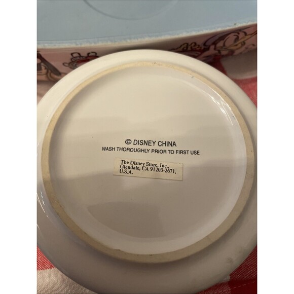 Disney Store Mickey Minnie Goofy Donald Food Snacks Ceramic Chip N Dip Bowl NEW - Picture 2 of 11
